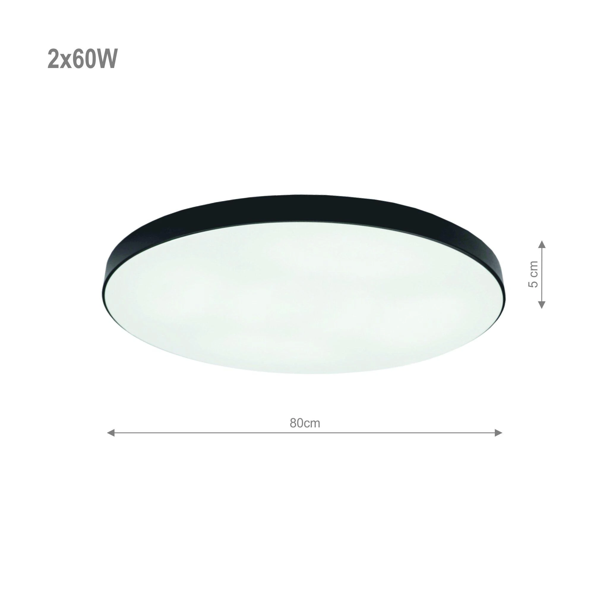 Lubinis šviestuvas TOPE Lubinis juodas LED šviestuvas "BOSTON" 2x60W
