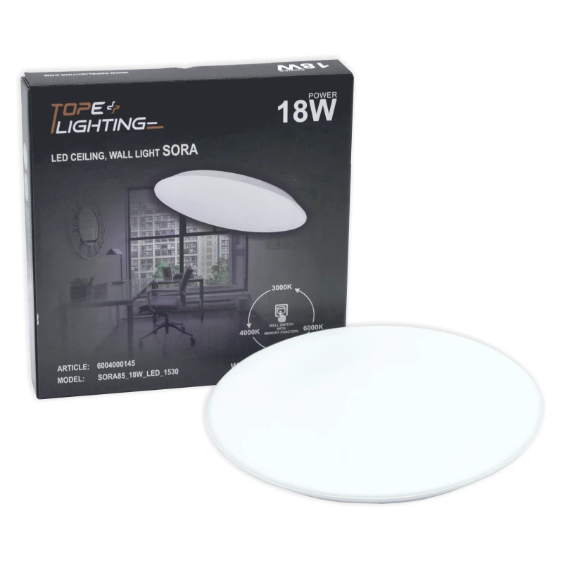 Lubinis šviestuvas TOPE Lubinis sieninis LED šviestuvas "SORA" 18W