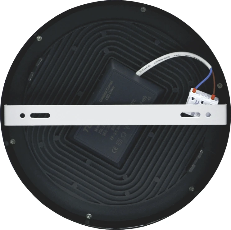 Tope Lighting Paviršinis apvalus juodas LED šviestuvas "MODENA" 30W-4000K