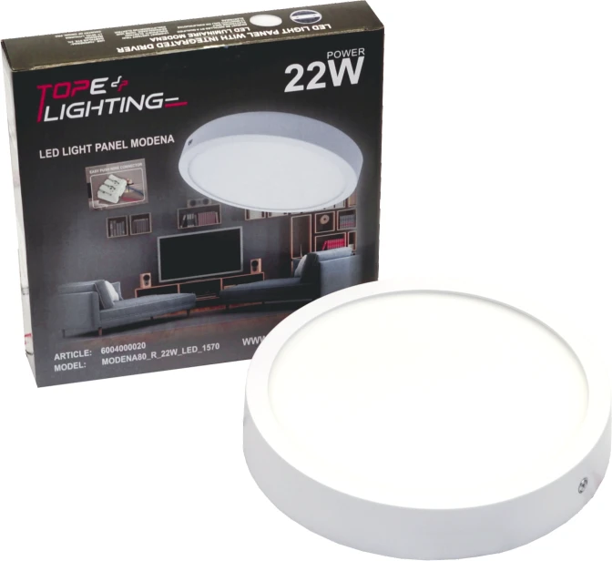 Tope Lighting Paviršinis apvalus LED šviestuvas "MODENA" 22W-3000K