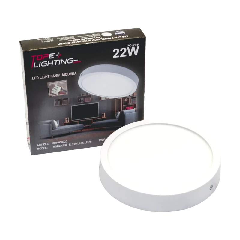 Lubinis šviestuvas TOPE Paviršinis apvalus LED šviestuvas "MODENA" 22W-4000K