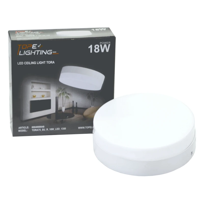 Paviršinis apvalus LED šviestuvas "TORA" 18W