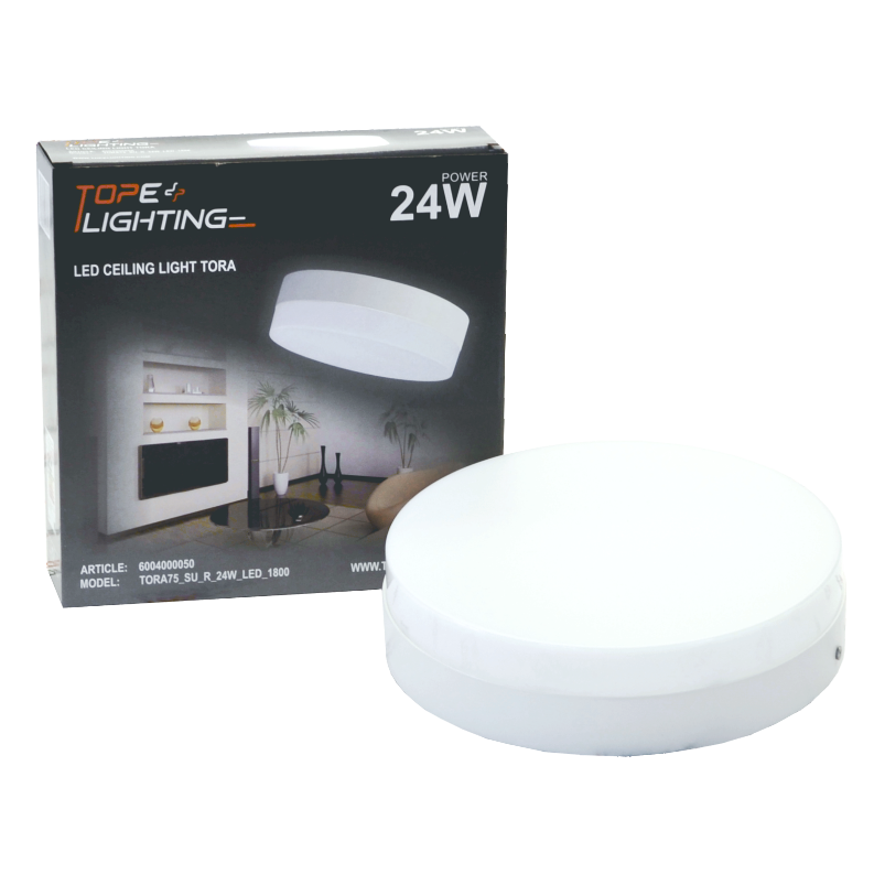 Paviršinis apvalus LED šviestuvas "TORA" 24W