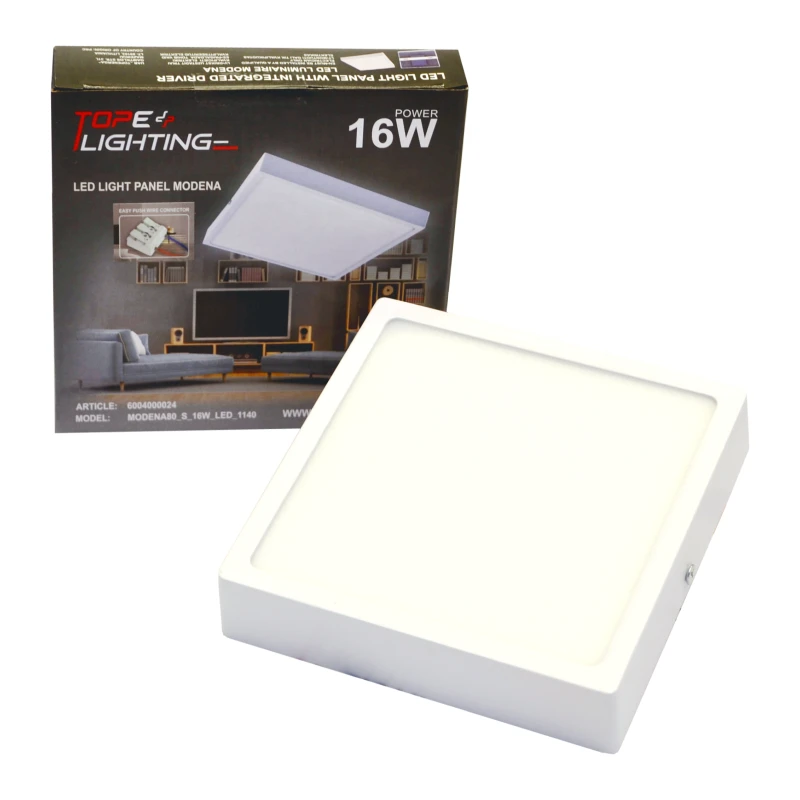 TOPE Paviršinis kvadratinis LED šviestuvas "MODENA" 16W-4000K