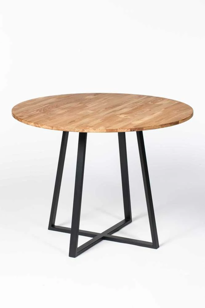 Apvalus pietų stalas "Citron" 100 cm, ąžuolo medienos masyvas