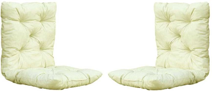Atlanta lauko kėdės su porankiais ir pagalvėms, 2 vnt., pilka + beige