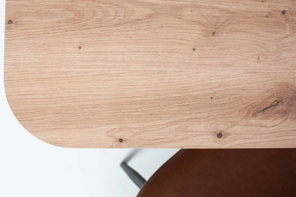 Bond Artisan Oak Dining Table, juodos kojos, 139cm