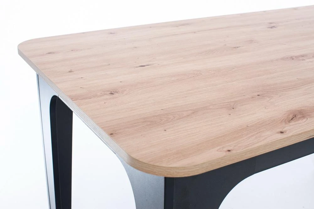 Bond Artisan Oak Dining Table, juodos kojos, 139cm