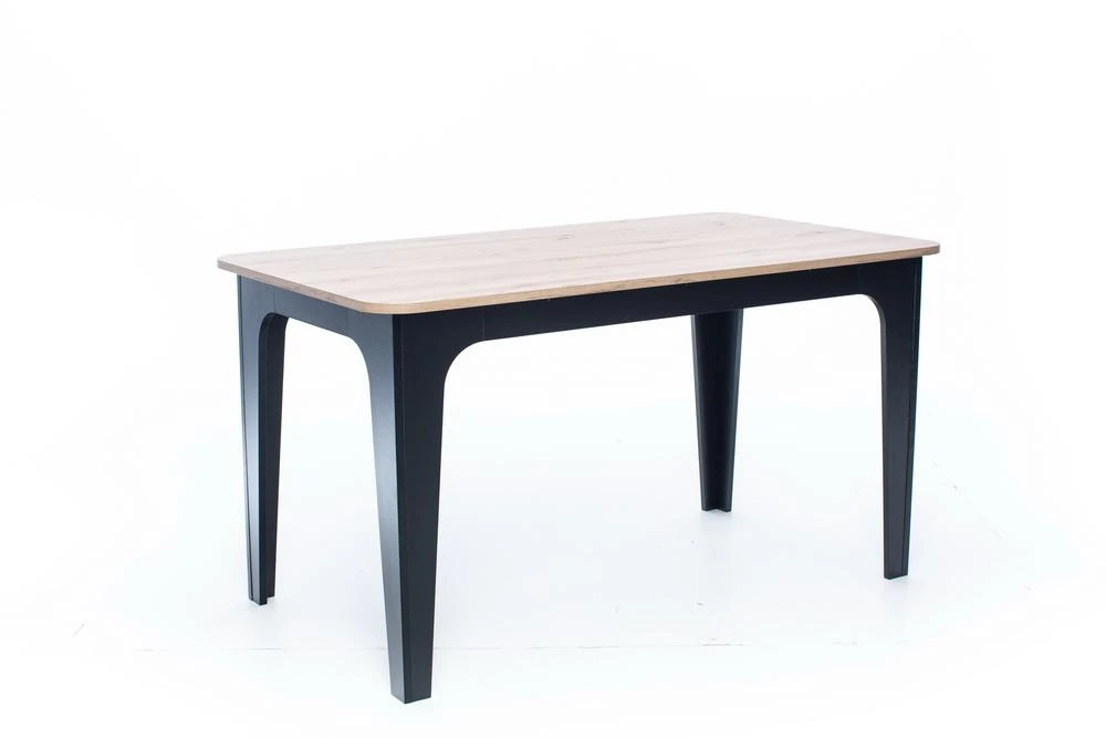 Bond Artisan Oak Dining Table, juodos kojos, 139cm