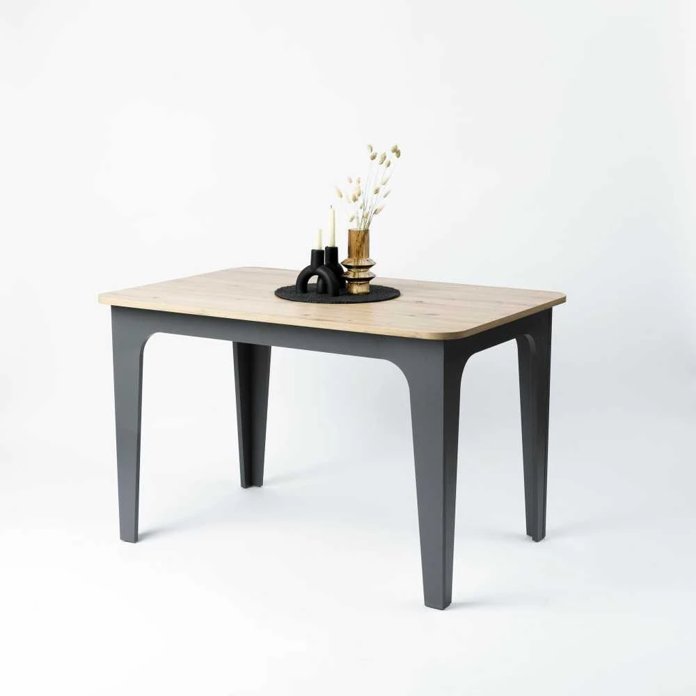 Bond Artisan Oak pietų stalas, antracitas, 120 cm