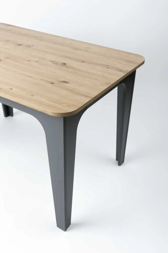 Bond Artisan Oak pietų stalas, antracitas, 120 cm