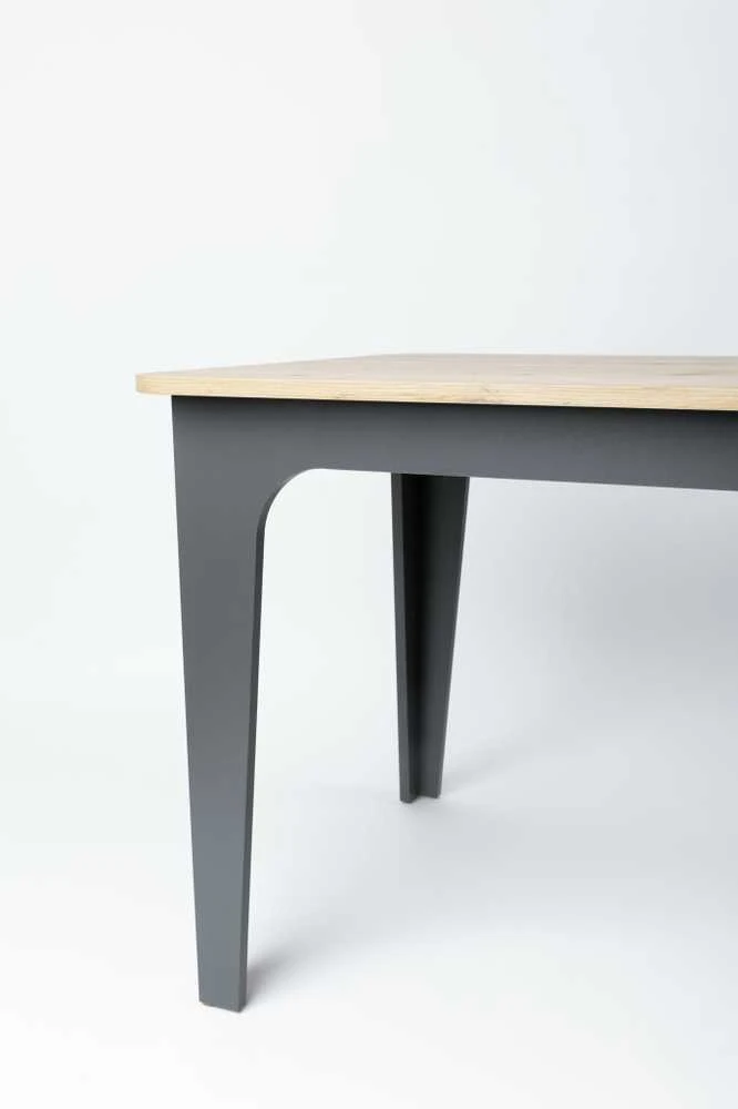 Bond Artisan Oak pietų stalas, antracitas, 120 cm