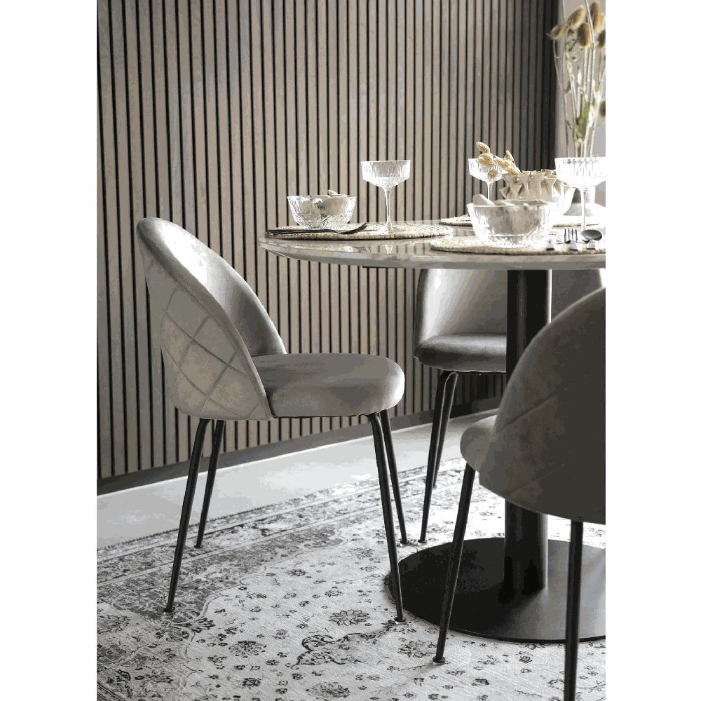 Geneve valgomojo kėdžių komplektas, pilkos spalvos