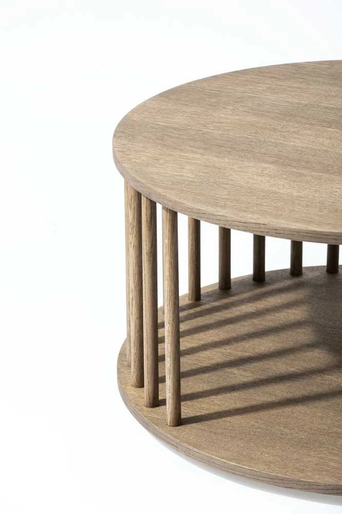 Kavos staliukas PIN Smoked Oak, pagaminta Lietuvoje, ąžuolo faneruotė