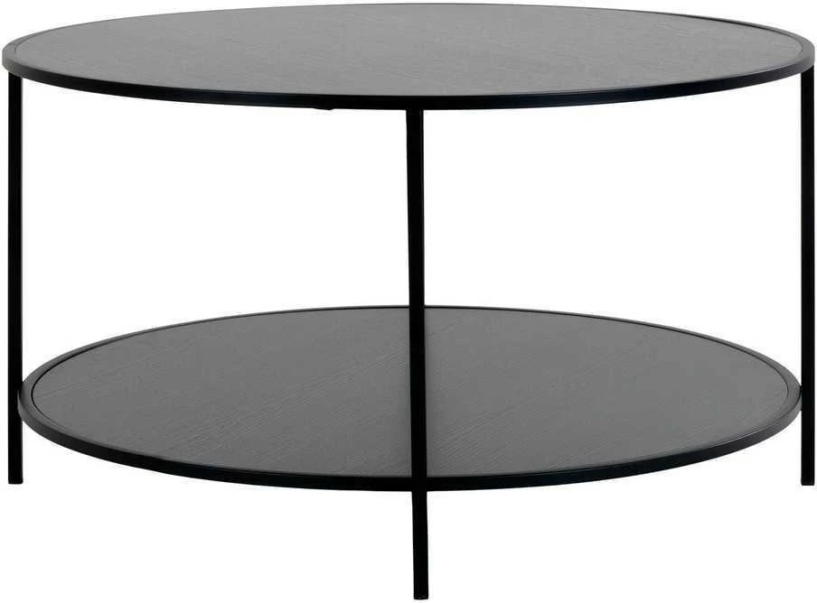 Kavos staliukas Vita, apvalus, 80 cm skersm. x 45 cm (juoda).