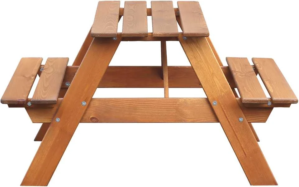 MINI CAMP vaikiškas lauko baldų komplektas, rudas (medaus spalva)