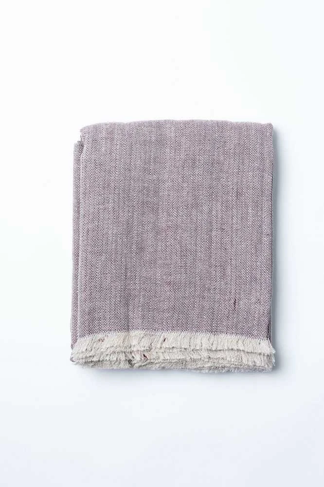 Pledas su kutais, bordo, 165x210cm, 100% linas