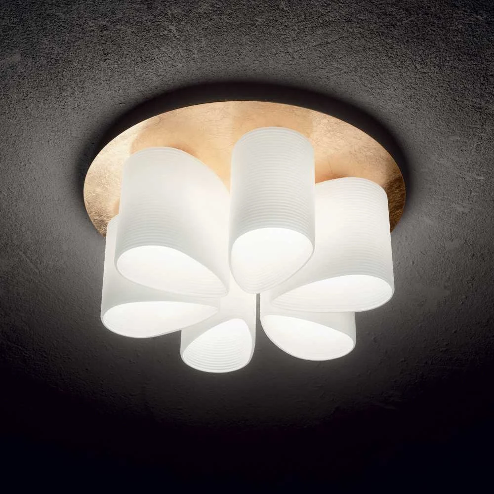 Lubinis šviestuvas Ideal Lux Ceiling lamp with 6 lights DAISY, E27, amber color
