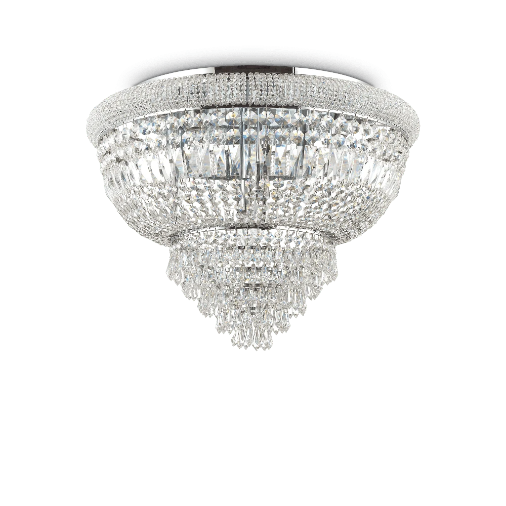 Lubinis šviestuvas Ideal Lux Ceiling lamp with 24 lights DUBAI, E14, sidabrinis color
