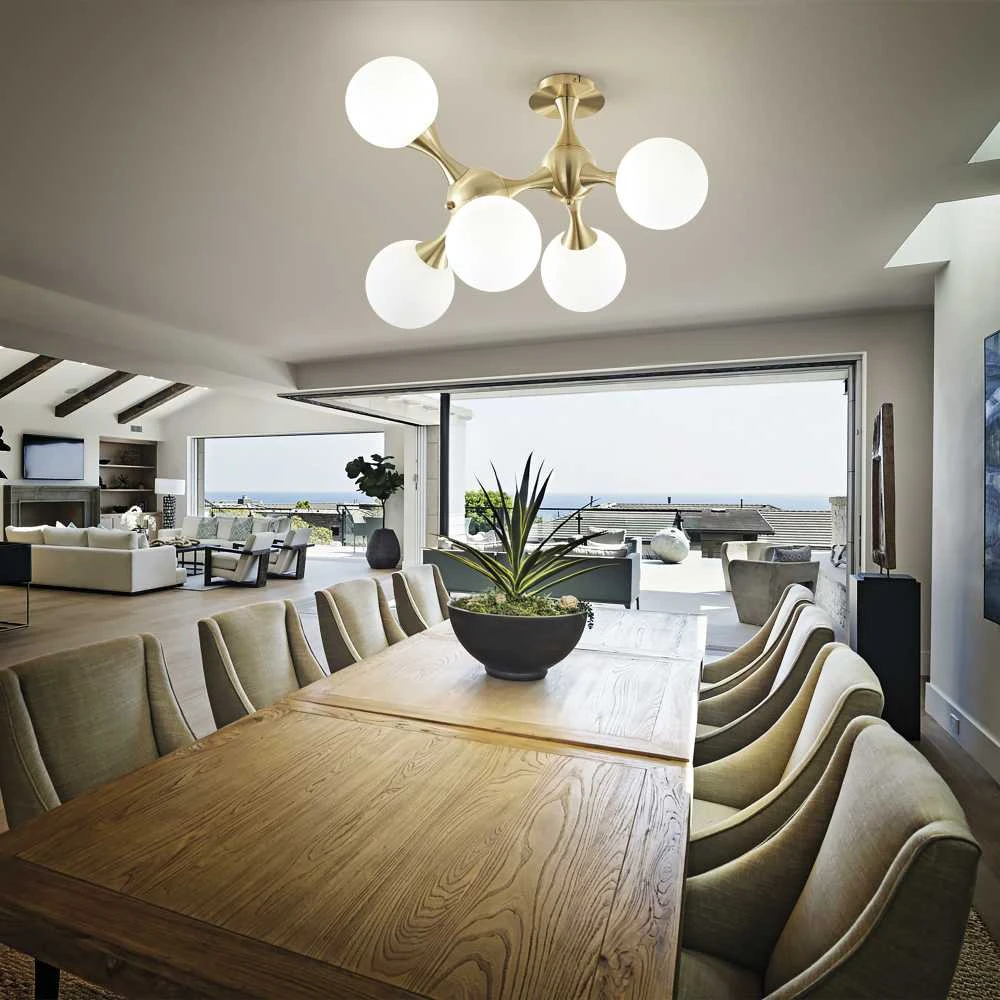 Lubinis šviestuvas Ideal Lux Ceiling lamp with 5 lights NODI, E14, chrome
