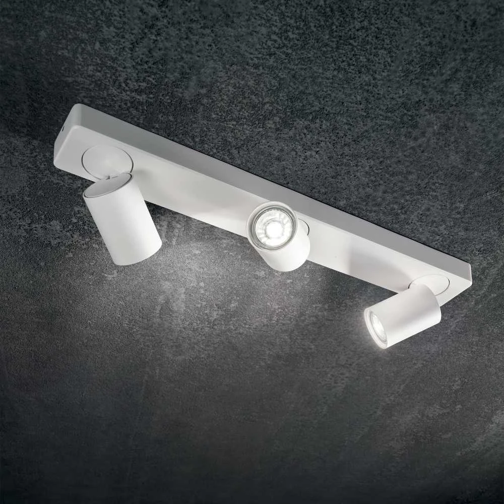 Lubinis šviestuvas Ideal Lux Ceiling lamp with 3 lights RUDY, GU10, baltas
