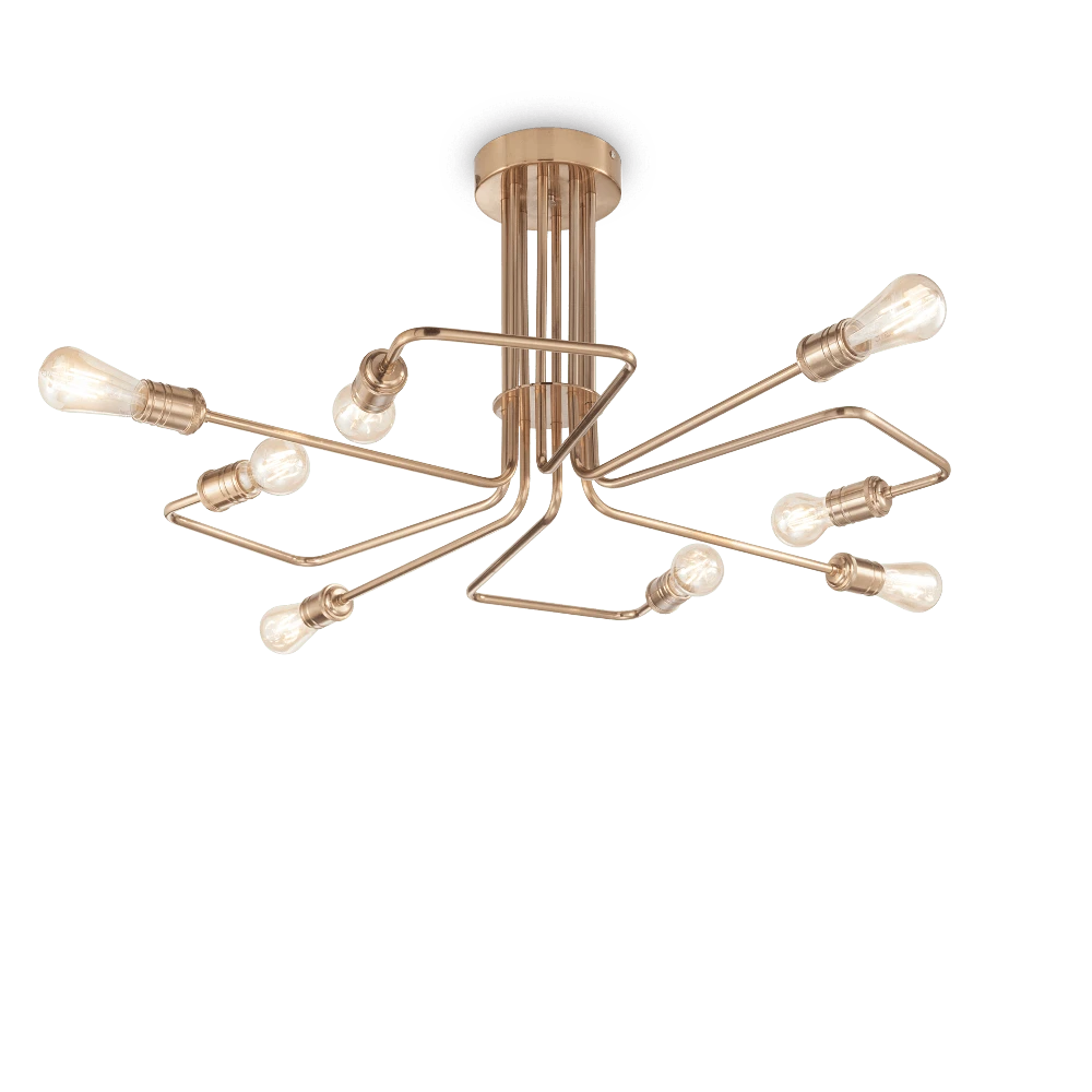 Lubinis šviestuvas Ideal Lux Wall lamp with 2 lights TRIUMPH, E27, copper