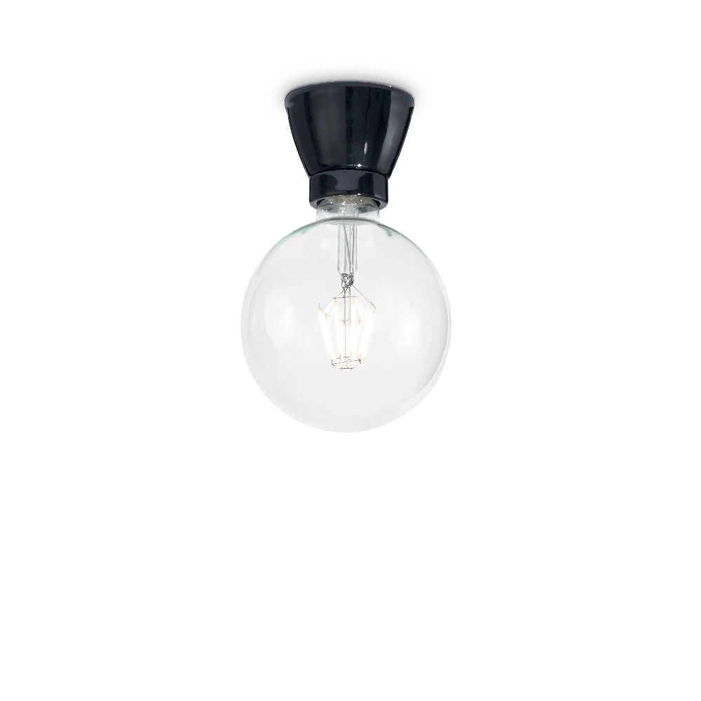 Lubinis šviestuvas Ideal Lux Wall lamp with 1 light WINERY, E27, juodas