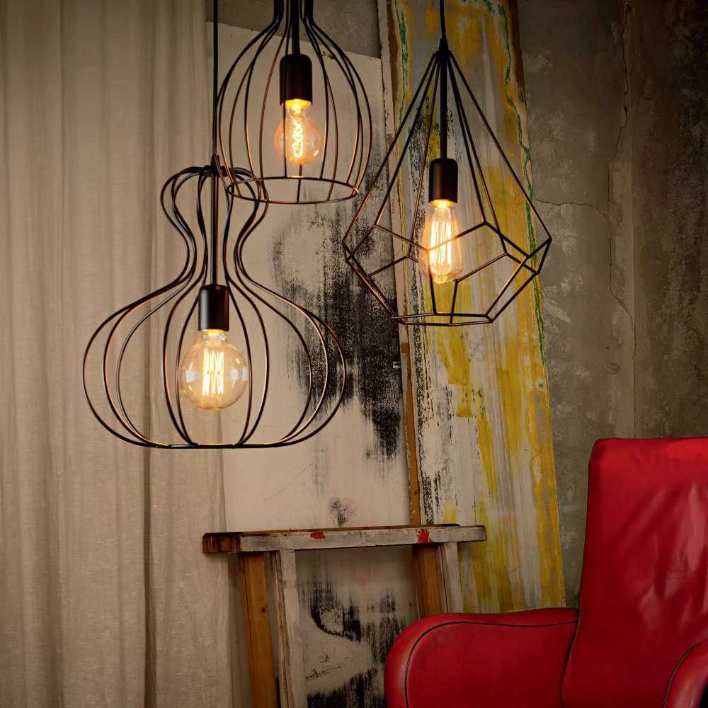 Pakabinamas šviestuvas Ideal Lux Suspended lamp with 1 light AMPOLLA, E27, baltas