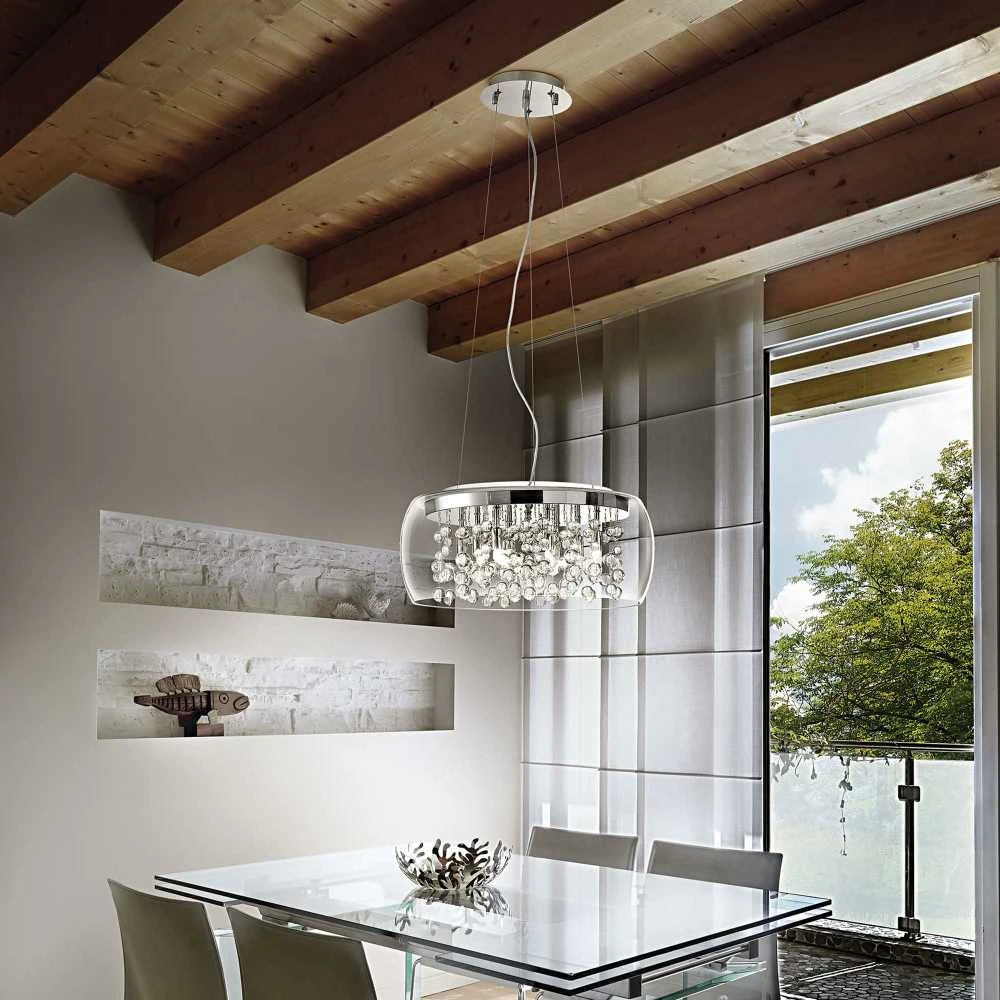 Pakabinamas šviestuvas Ideal Lux Suspended lamp with 5 lights AUDI-80, G9, pilka