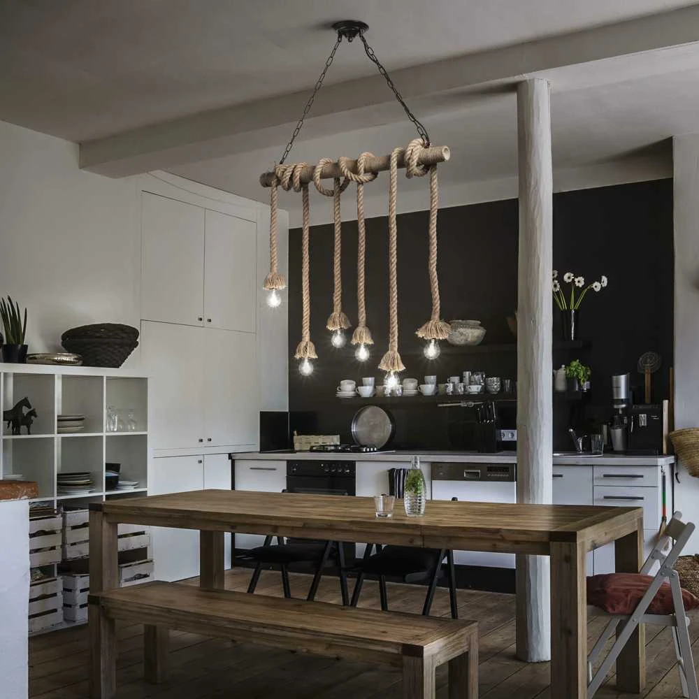 Pakabinamas šviestuvas Ideal Lux Suspended lamp with 6 lights CANAPA, E27, baltas