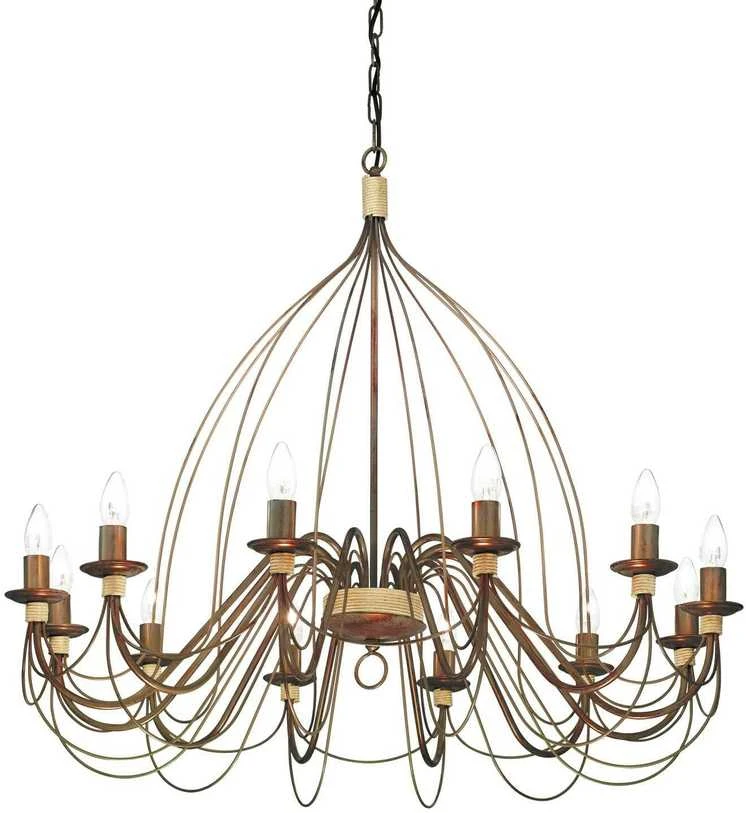 Pakabinamas šviestuvas Ideal Lux Suspended lamp with 12 lights CORTE, E14, red