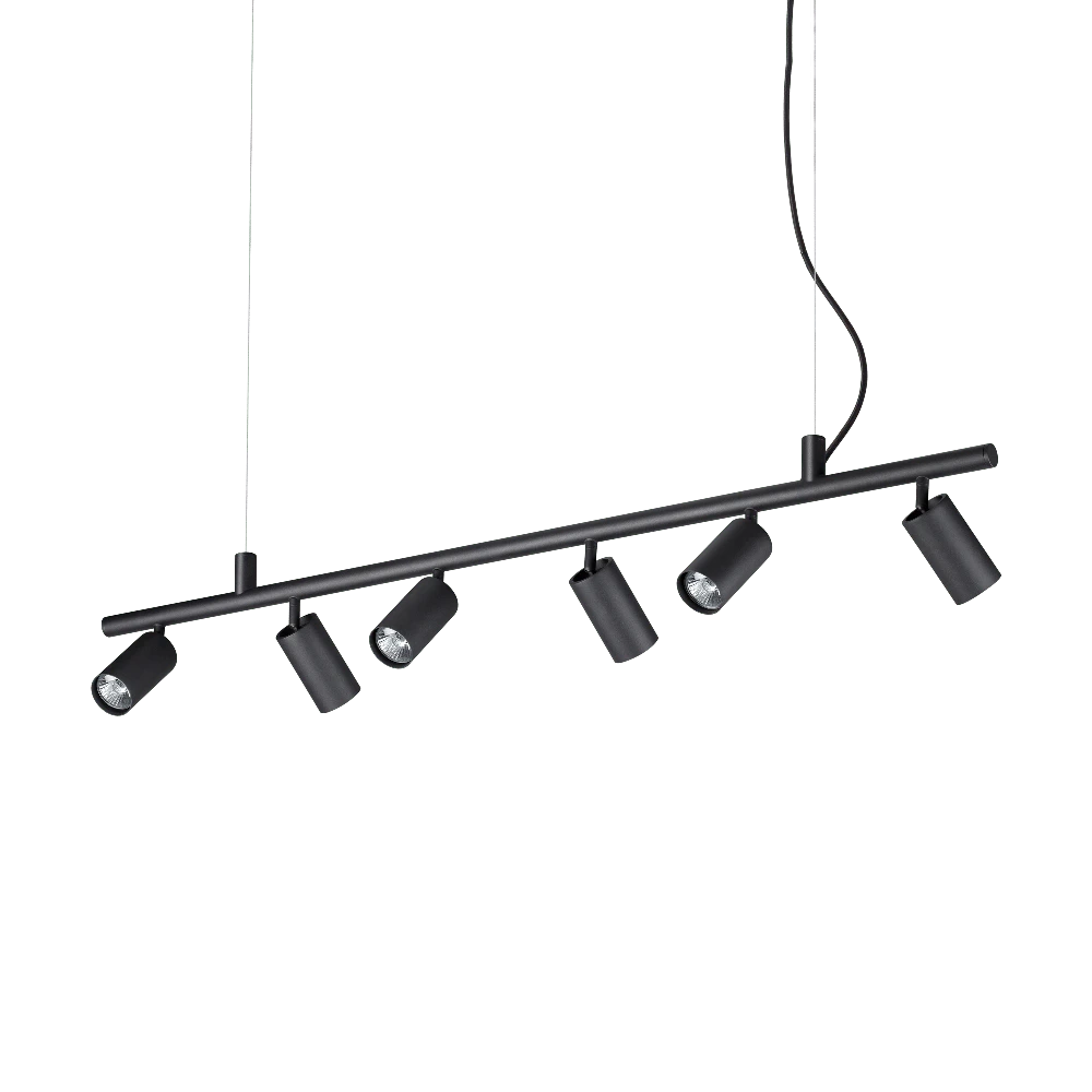 Pakabinamas šviestuvas Ideal Lux 7,3W wall lamp with 6 lights OMEGA, 3000K, antracite