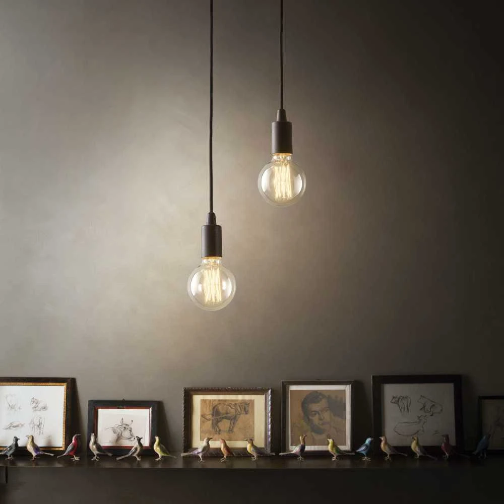 Pakabinamas šviestuvas Ideal Lux Suspended lamp with 1 light EDISON, E27, juodas