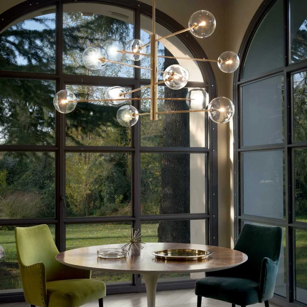 Pakabinamas šviestuvas Ideal Lux Suspended lamp with 12 lights EQUINOXE, G4, copper