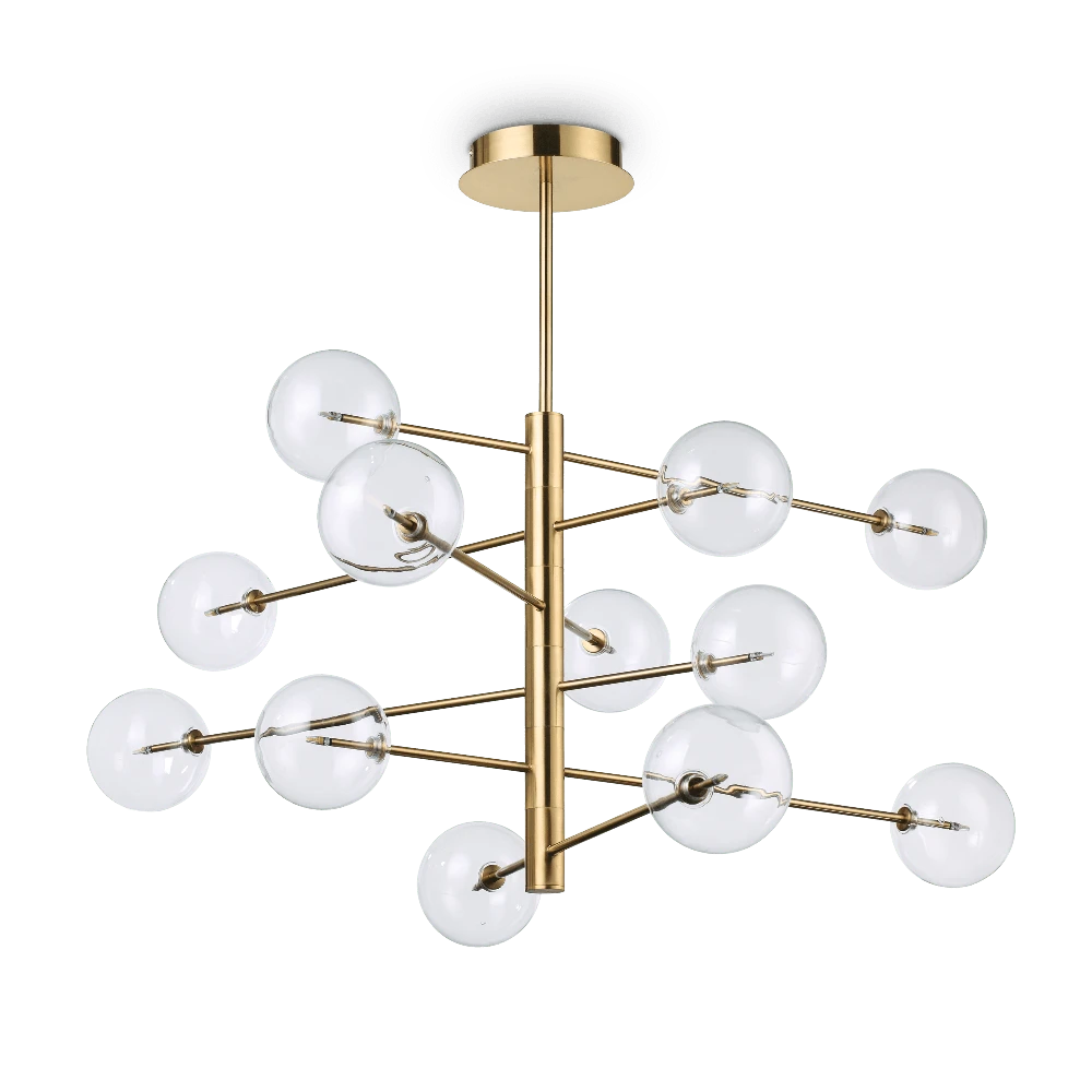 Pakabinamas šviestuvas Ideal Lux Suspended lamp with 12 lights EQUINOXE, G4, copper