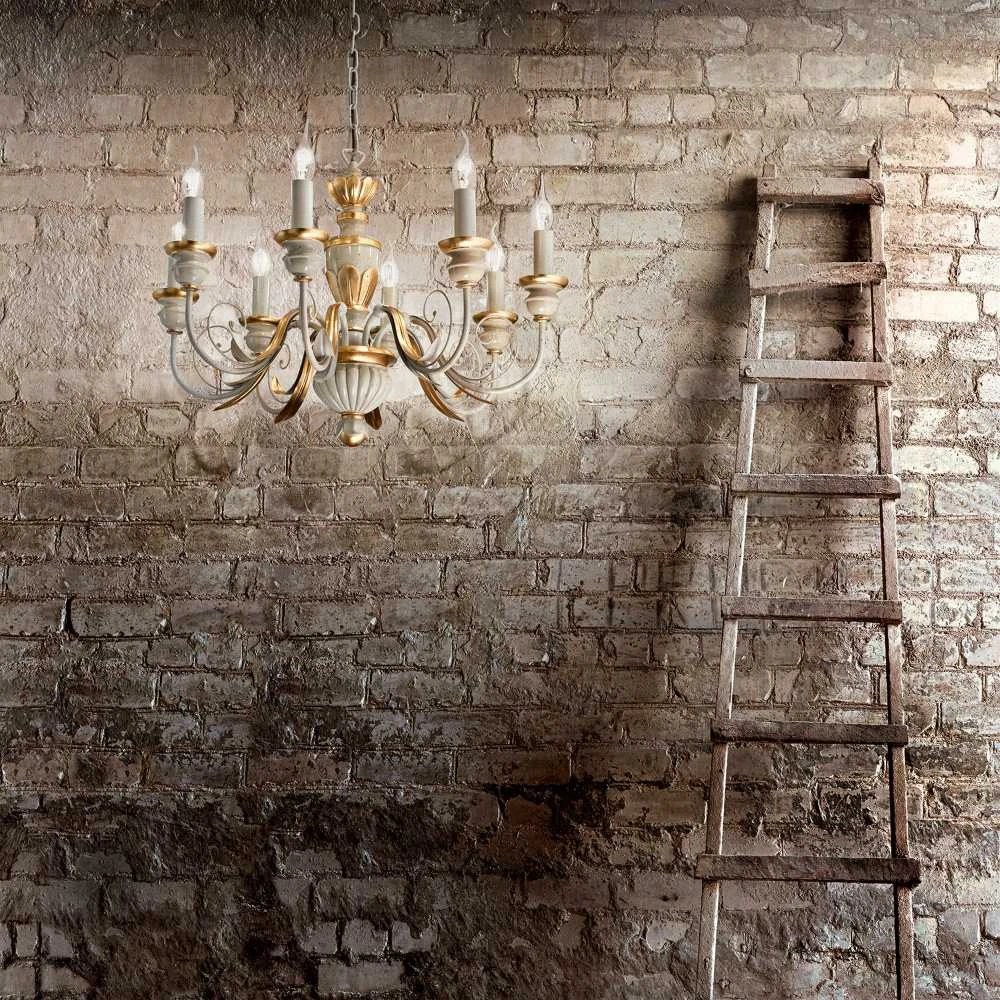 Pakabinamas šviestuvas Ideal Lux Suspended lamp with 8 lights FIRENZE, E14, baltas