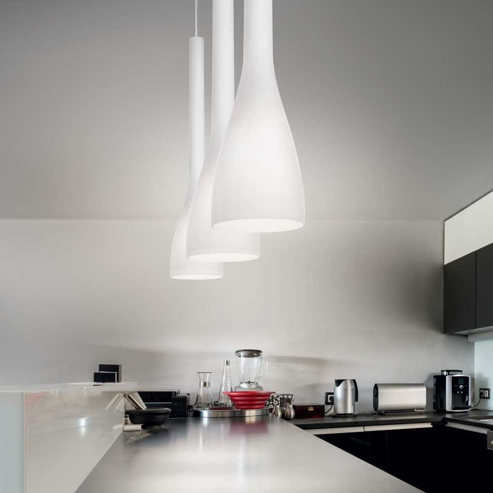 Pakabinamas šviestuvas Ideal Lux Suspended lamp with 1 light FLUT, E27, baltas