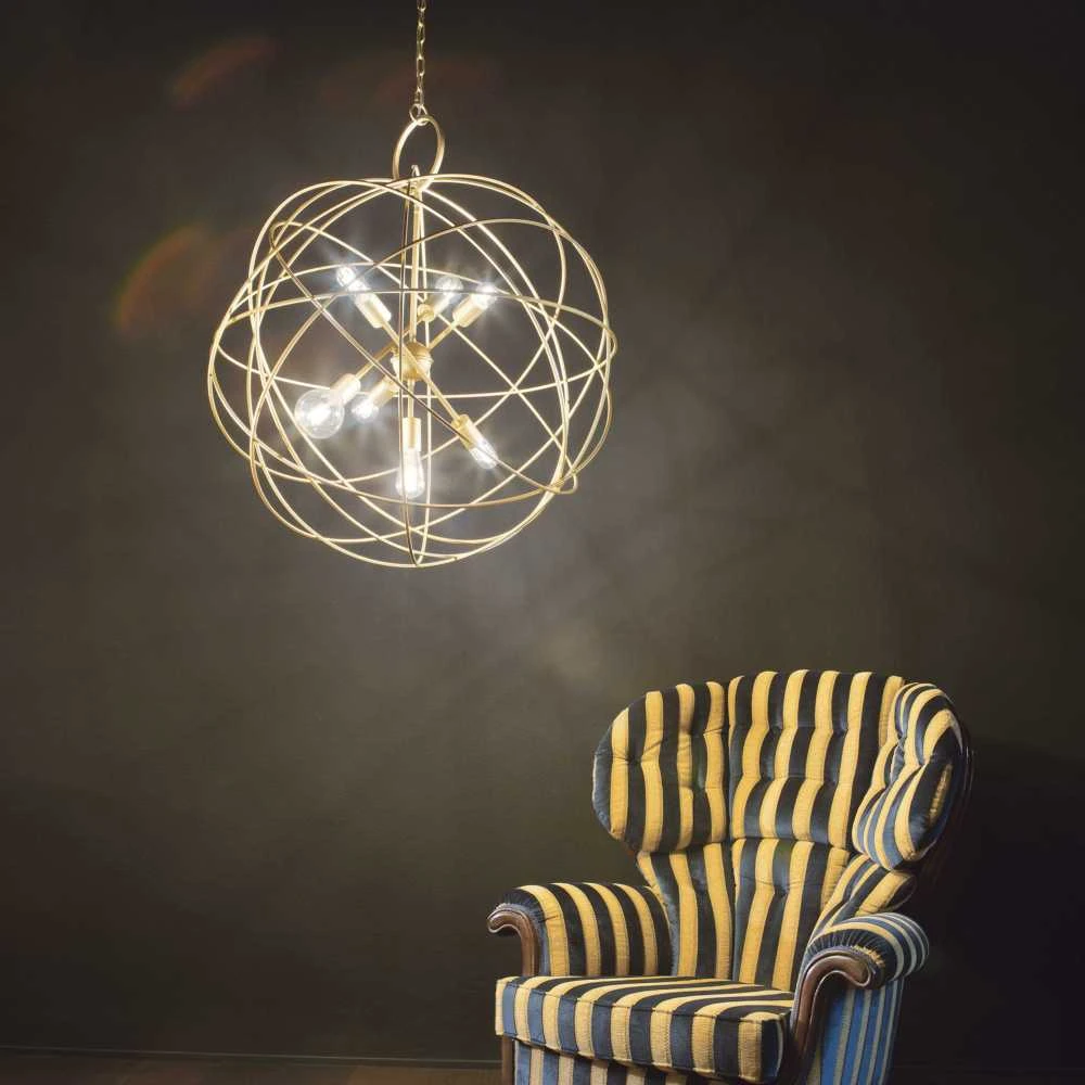 Pakabinamas šviestuvas Ideal Lux Suspended lamp with 7 lights KONSE, E27, auksinis color