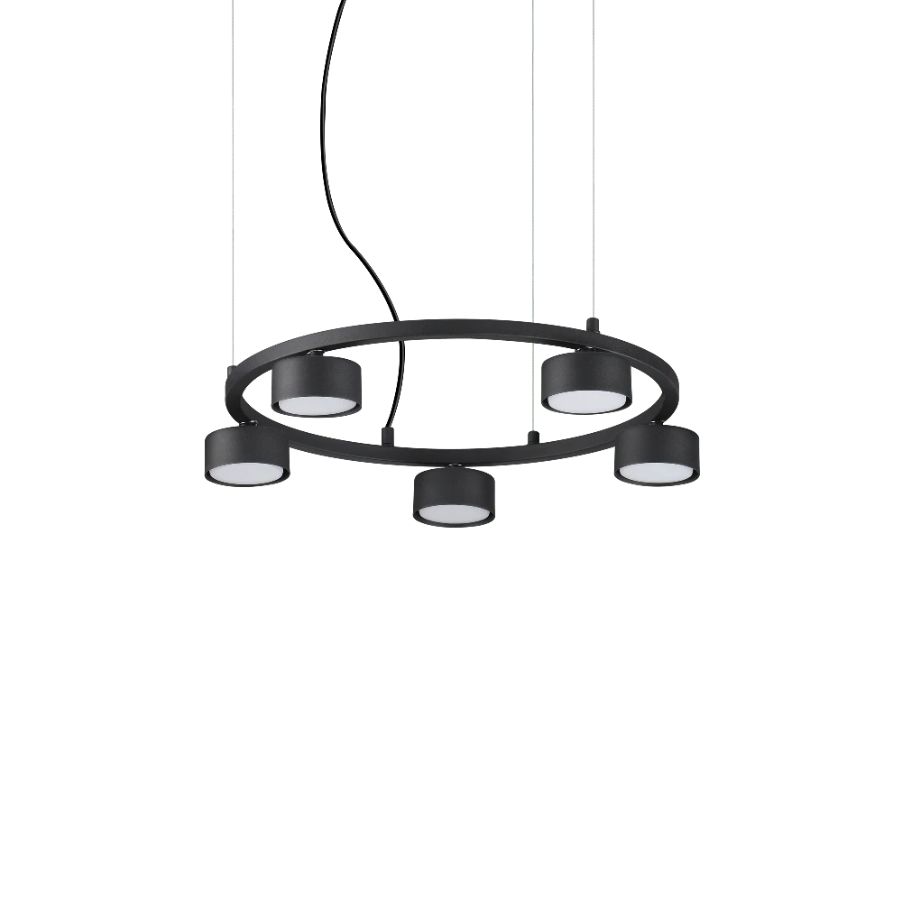 Pakabinamas šviestuvas Ideal Lux Suspended lamp with 4 lights MINOR, GX53, juodas