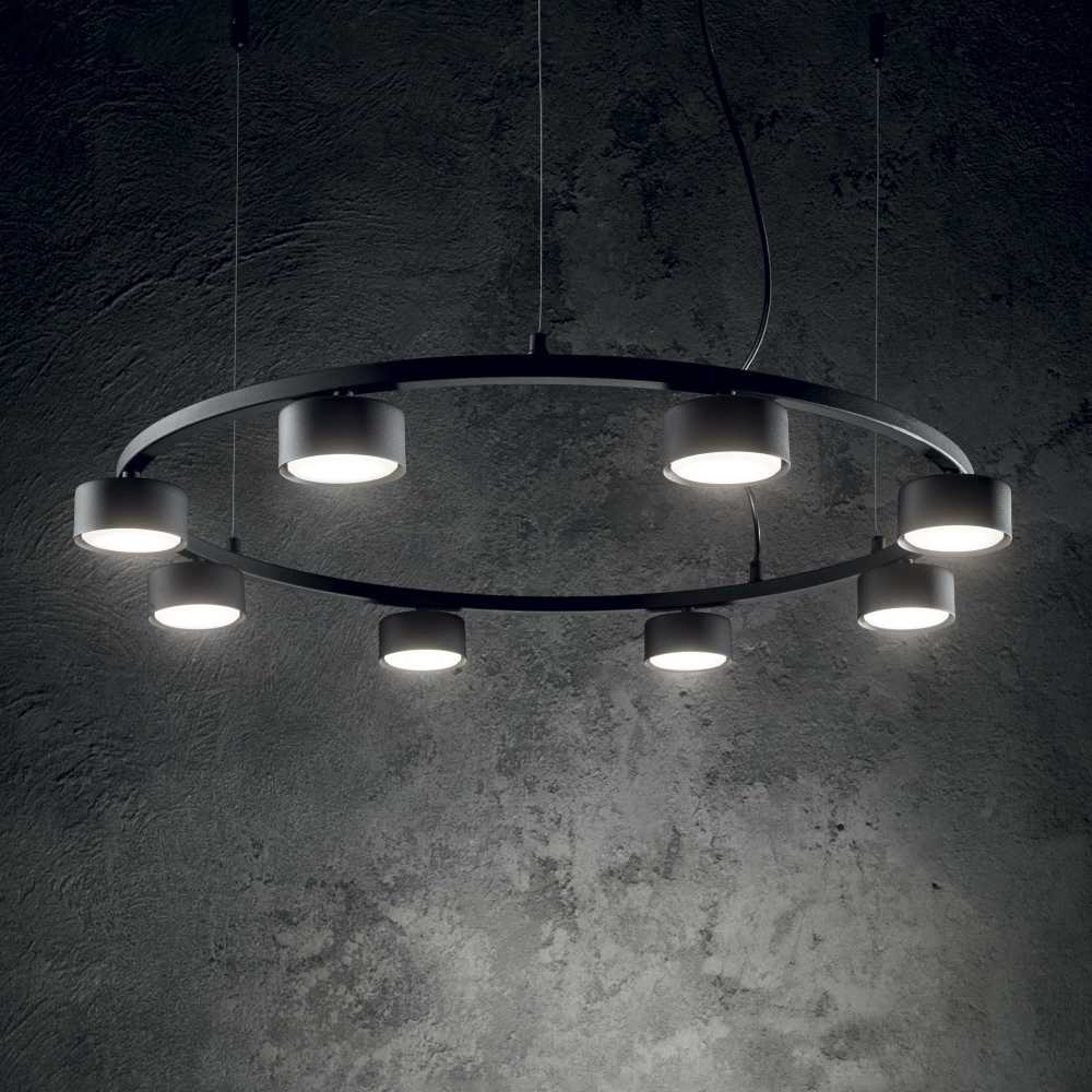 Pakabinamas šviestuvas Ideal Lux Suspended lamp with 6 lights MINOR, GX53, juodas