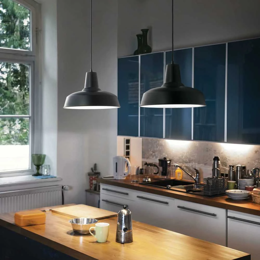 Pakabinamas šviestuvas Ideal Lux Suspended lamp with 1 light MOBY, E27, juodas