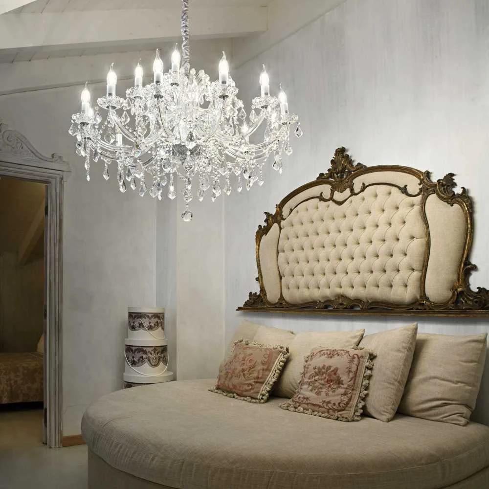 Pakabinamas šviestuvas Ideal Lux Suspended lamp with 18 lights NAPOLEON, E14, chrome