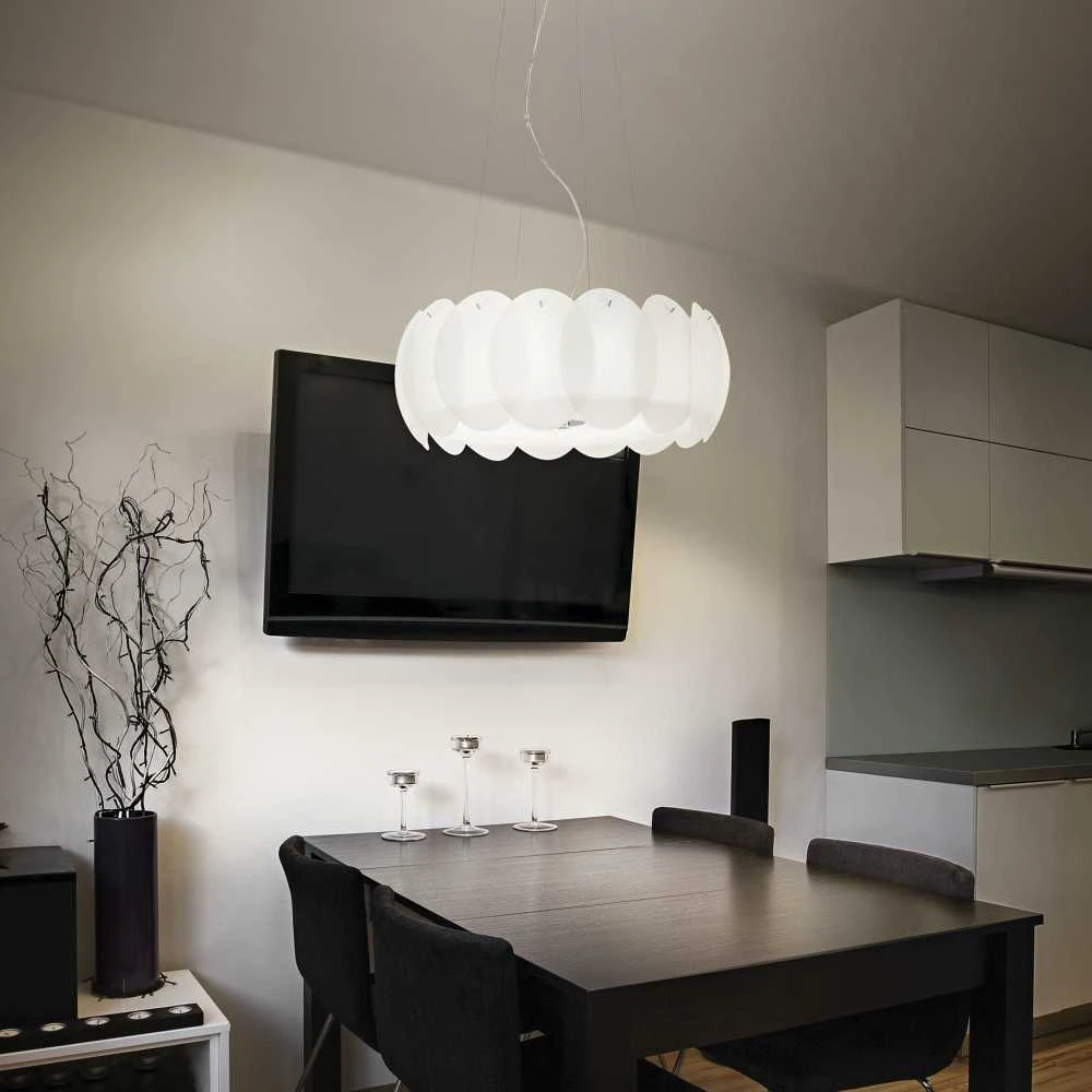 Pakabinamas šviestuvas Ideal Lux Suspended lamp with 8 lights OVALINO, E27, antracite