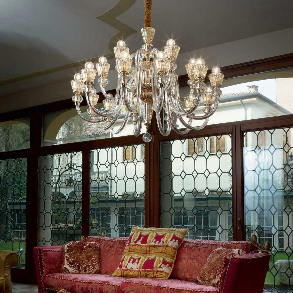 Pakabinamas šviestuvas Ideal Lux Suspended lamp with 18 lights STRAUSS, E14, antracite