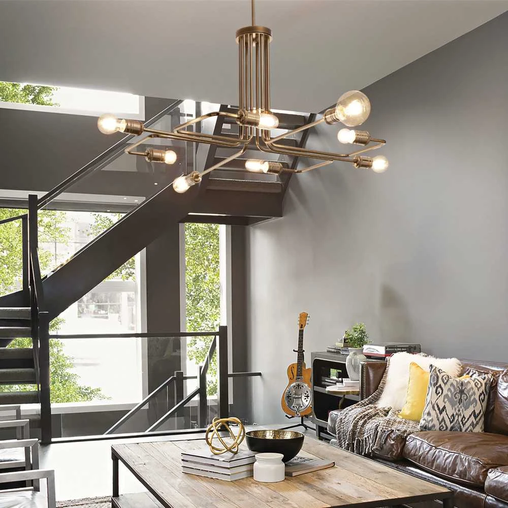 Pakabinamas šviestuvas Ideal Lux Suspended lamp with 8 lights TRIUMPH, E27, copper