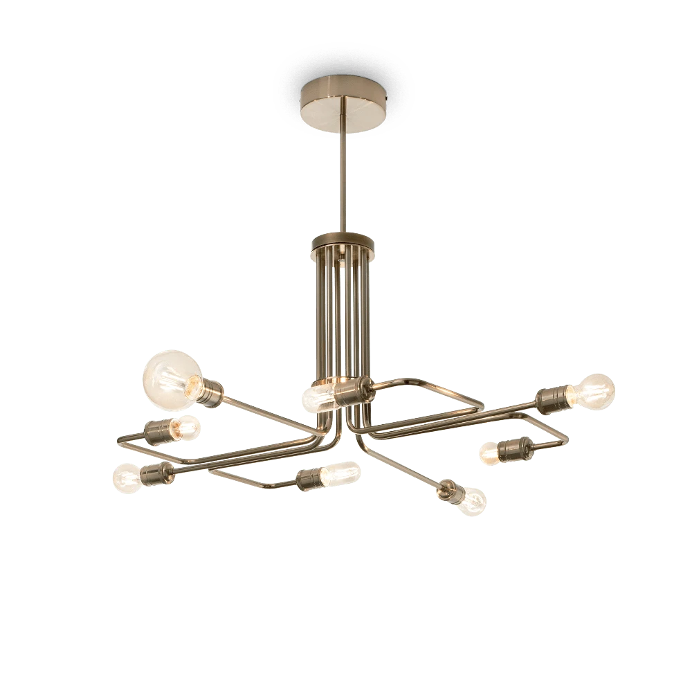 Pakabinamas šviestuvas Ideal Lux Suspended lamp with 8 lights TRIUMPH, E27, copper