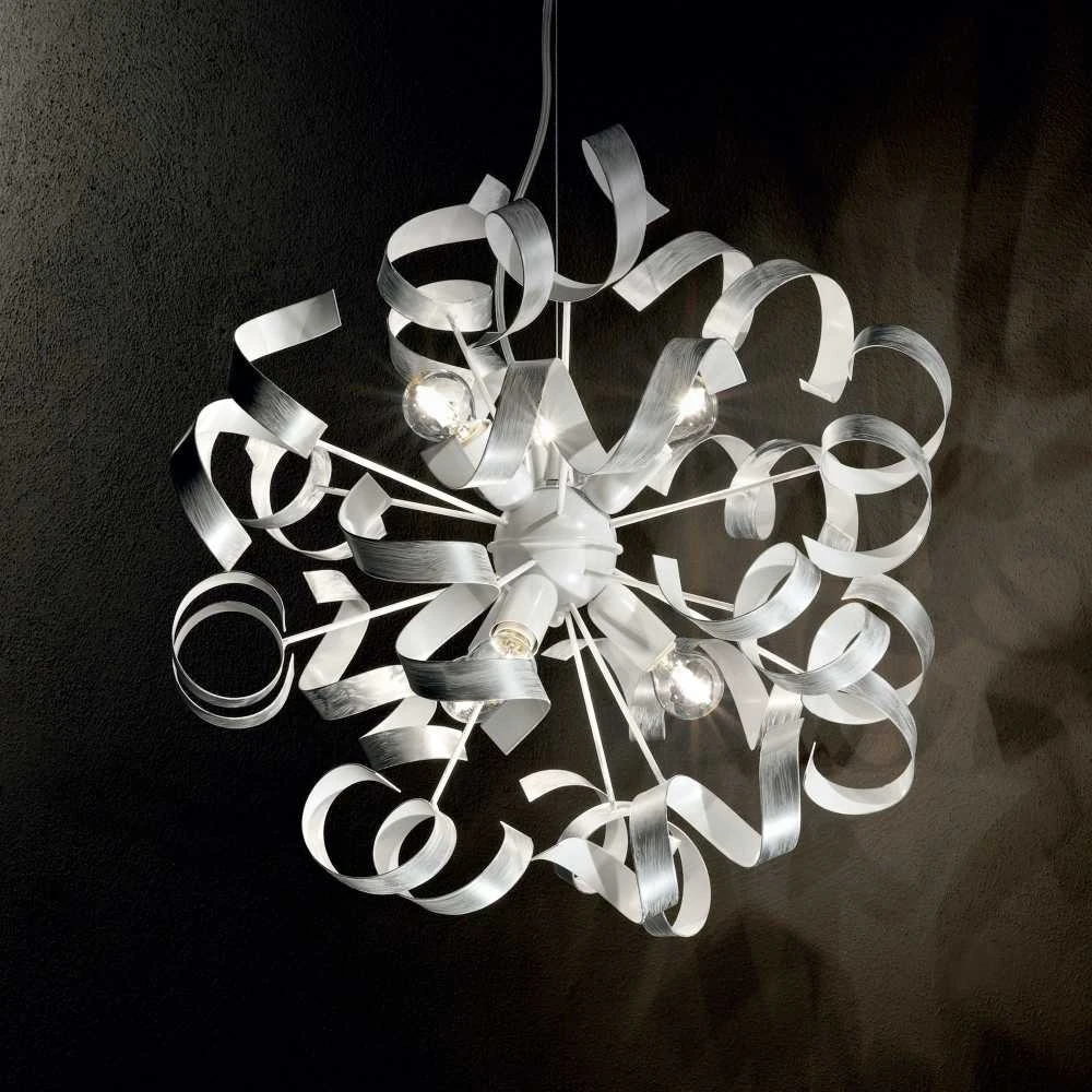 Pakabinamas šviestuvas Ideal Lux Suspended lamp with 6 lights VORTEX, E14, baltas