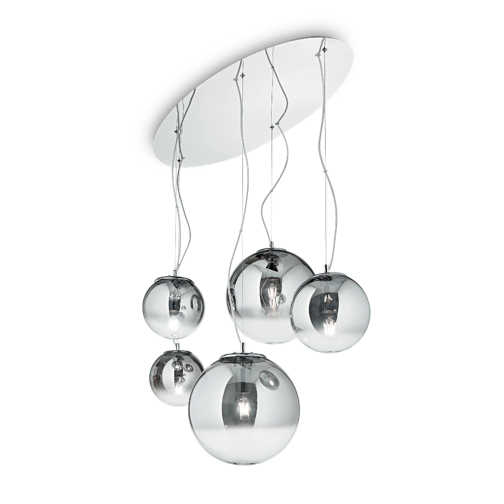 Pakabinamas šviestuvas Ideal Lux Suspended lamp with 5 lights MAPA, E27, amber color