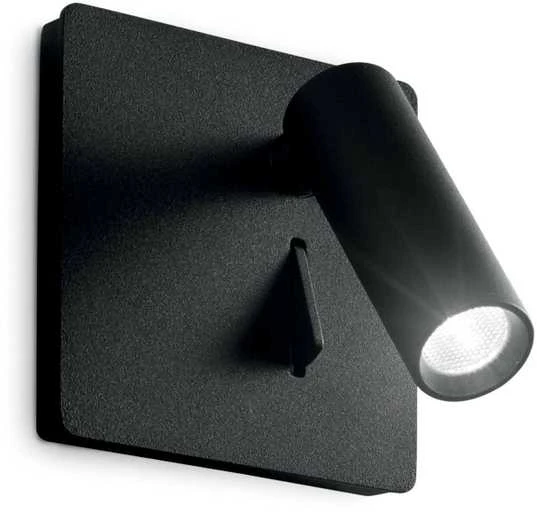 Sieninis šviestuvas Ideal Lux 3W wall lamp with 1 light LITE, 3000K, juodas