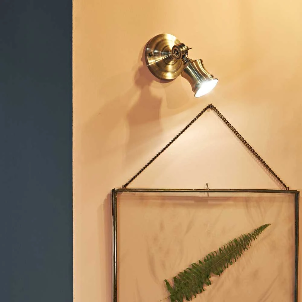 Sieninis šviestuvas Ideal Lux Wall lamp with 1 light BARBER, GU10, rust color